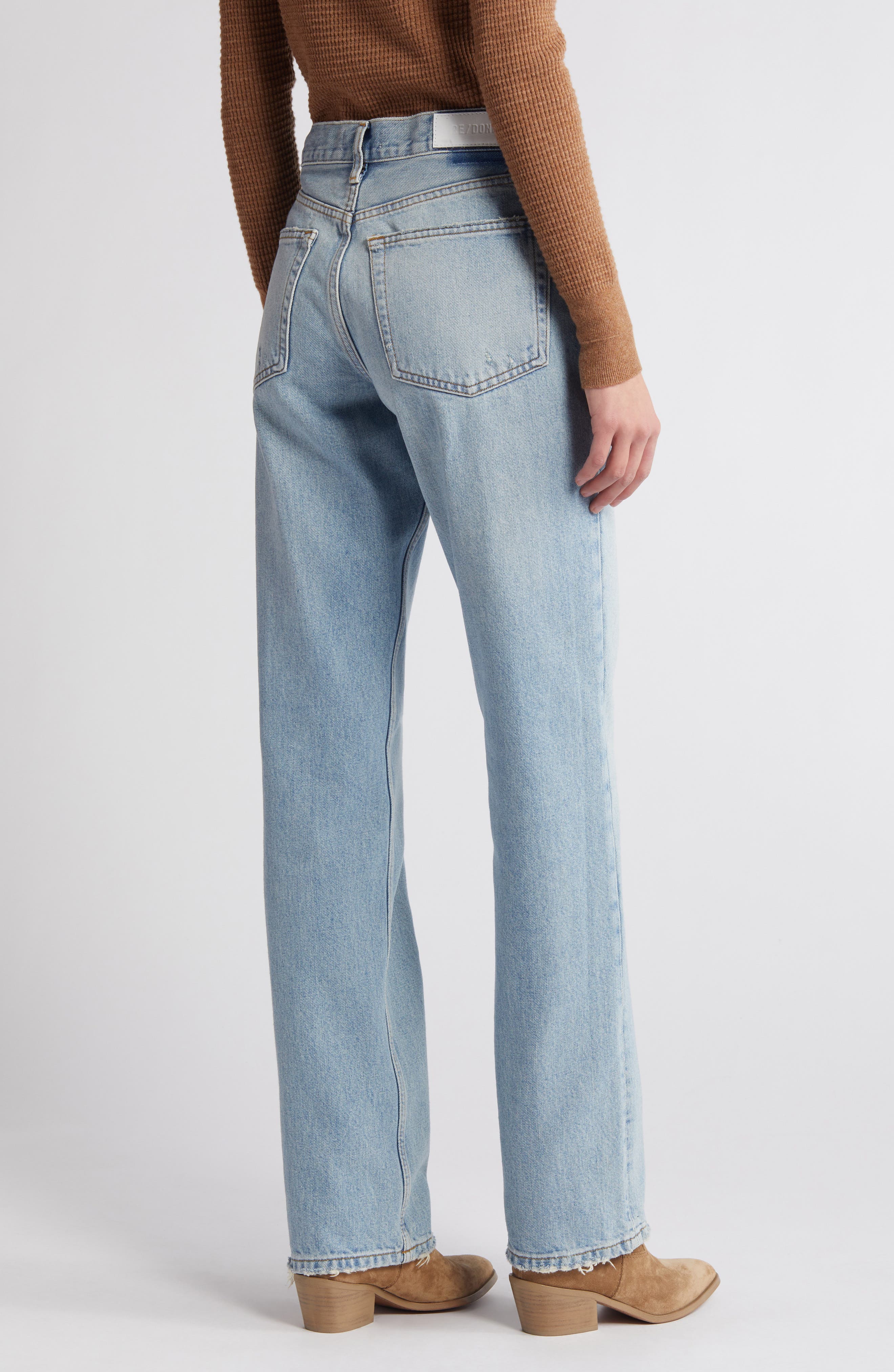Re/Done Easy Straight Leg Organic Cotton Jeans (Women) | Nordstromrack