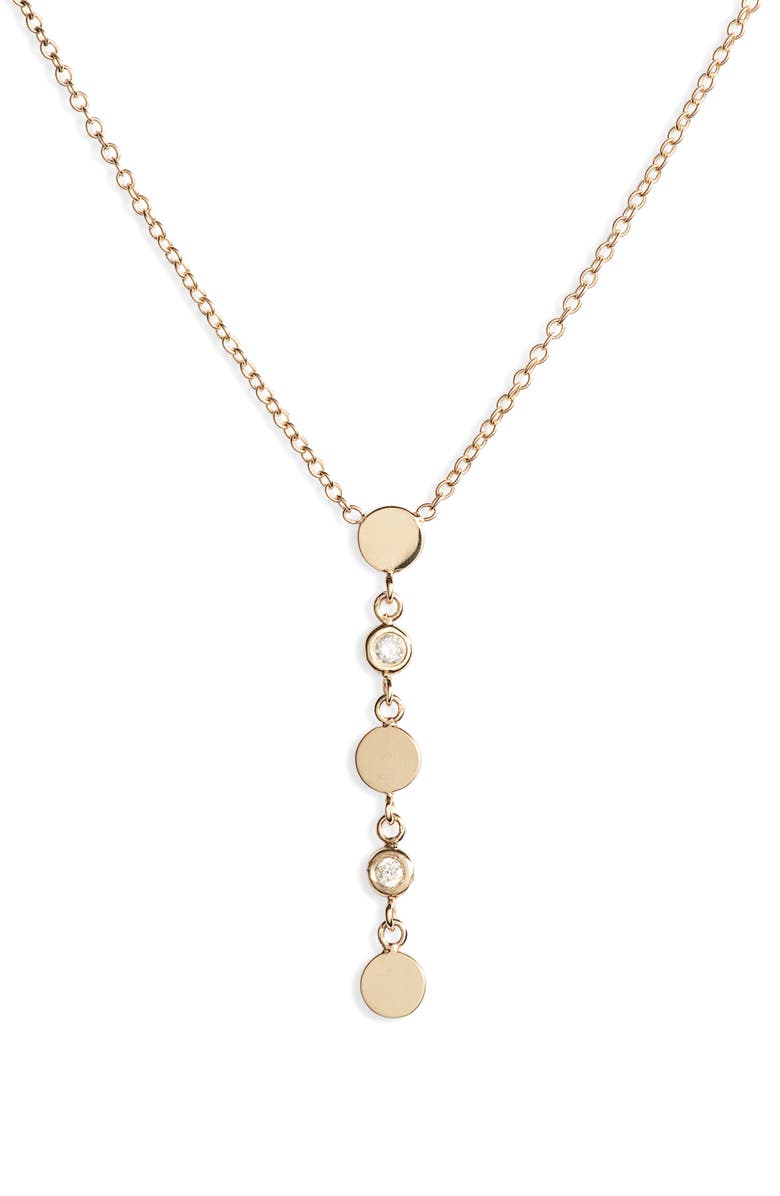 Zoë Chicco Bezel Diamond Pendant Necklace, Main, color,
