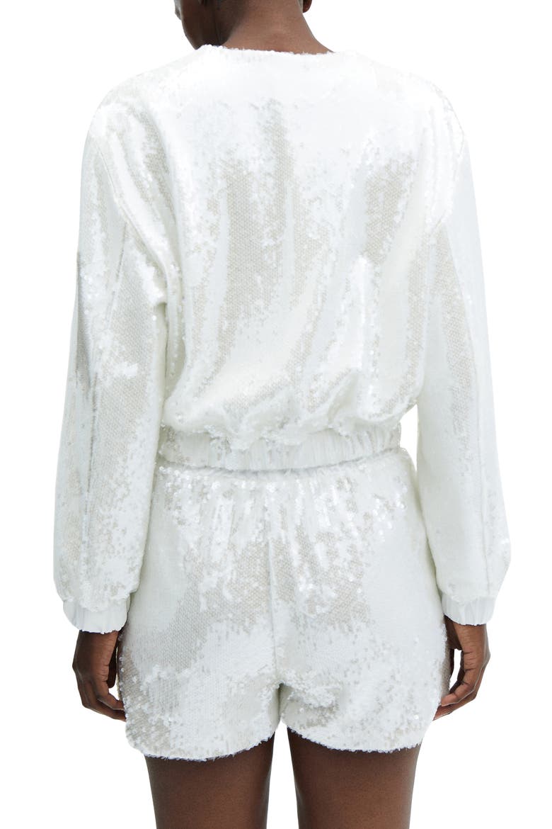 Sequin Bomber Jacket, Alternate, color, OFF WHITE