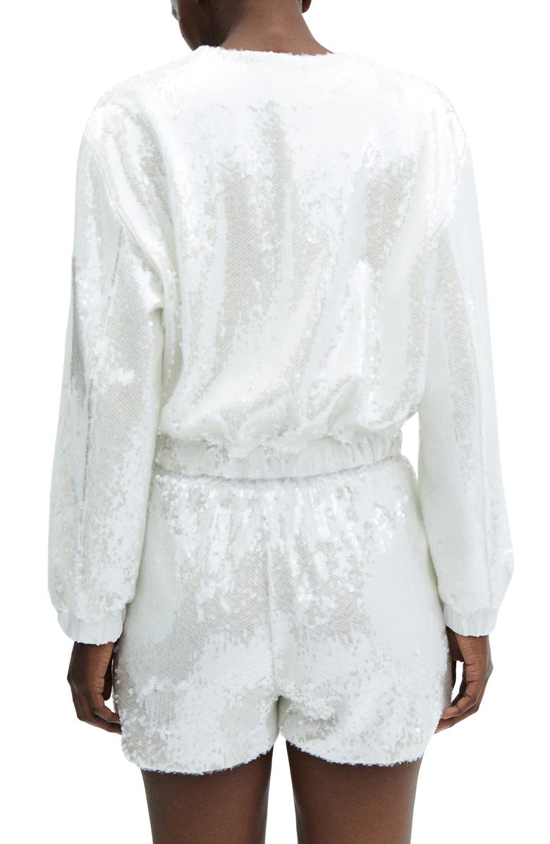 MANGO Sequin Bomber Jacket, Alternate, color,