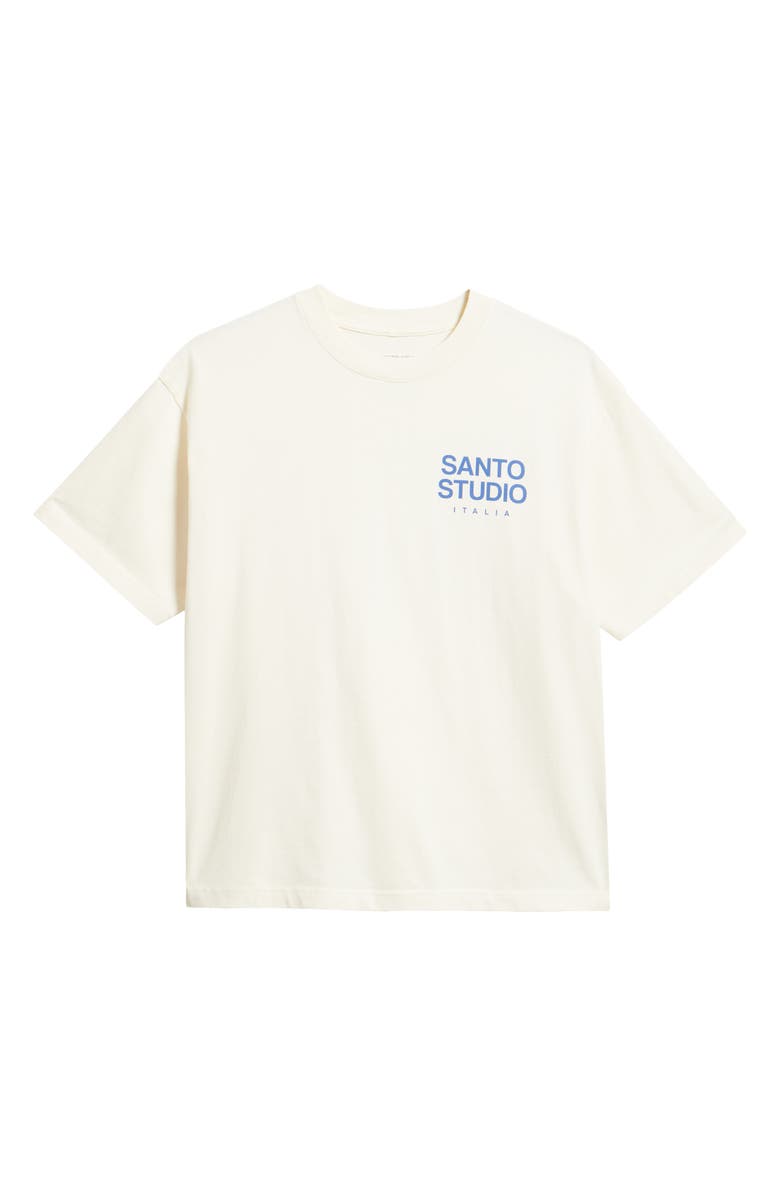 SANTO STUDIO Felicita Drappo Graphic T-Shirt, Alternate, color, Cream