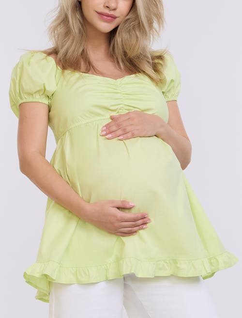 MOTHERHOOD MATERNITY MOTHERHOOD MATERNITY OFF THE SHOULDER SHORT SLEEVE BABYDOLL MATERNITY TOP