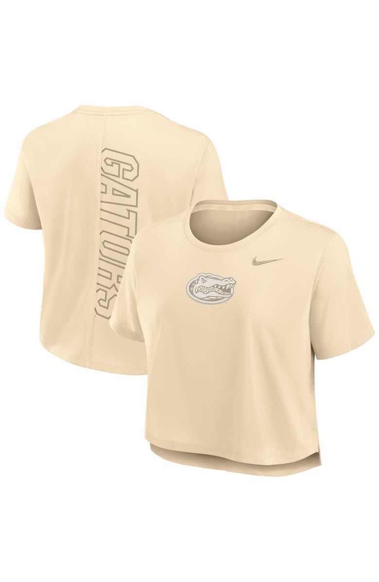 Nike Women's Nike Tan Florida Gators Performance Cropped T-Shirt, Alternate, color, Tan