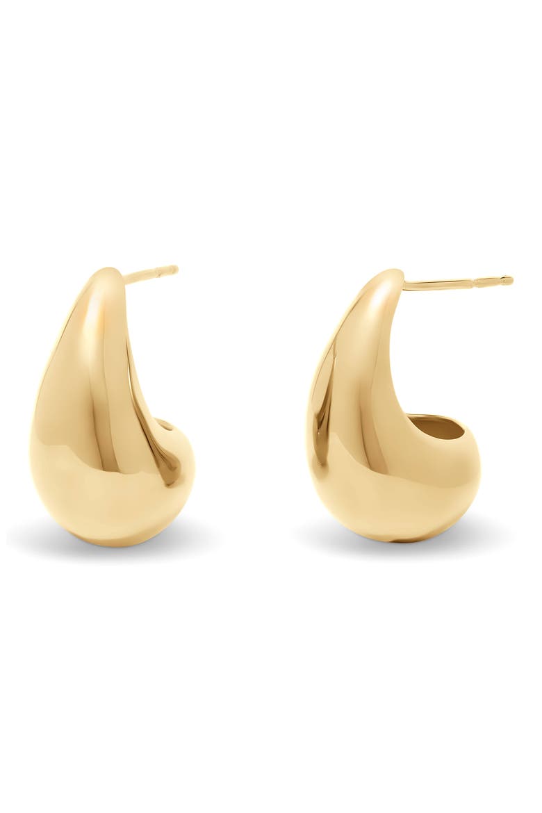 Farrah Teardrop Hoop Earrings, Main, color, GOLD