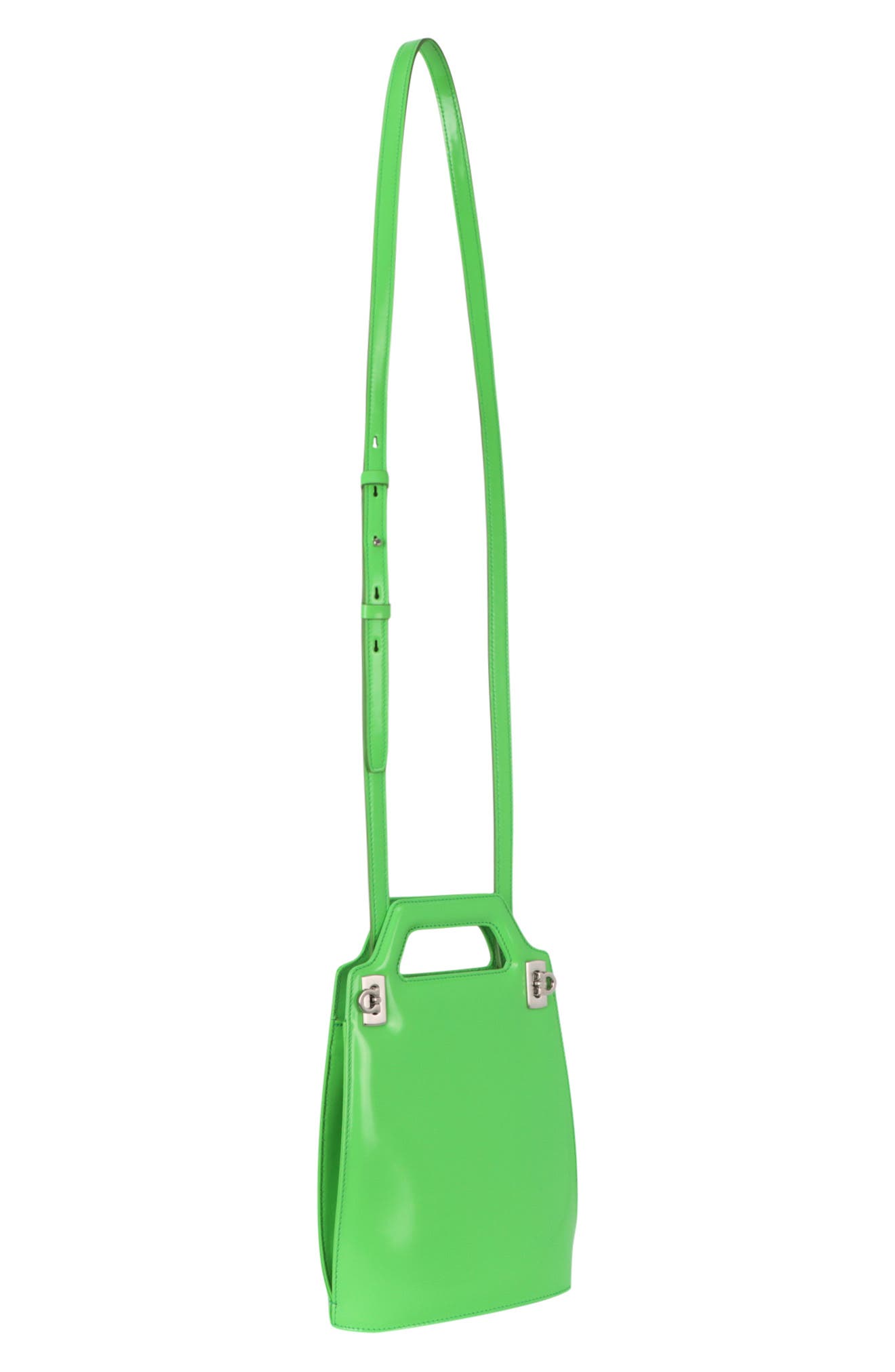 FERRAGAMO Top Handle Satchel, Alternate, color, Green