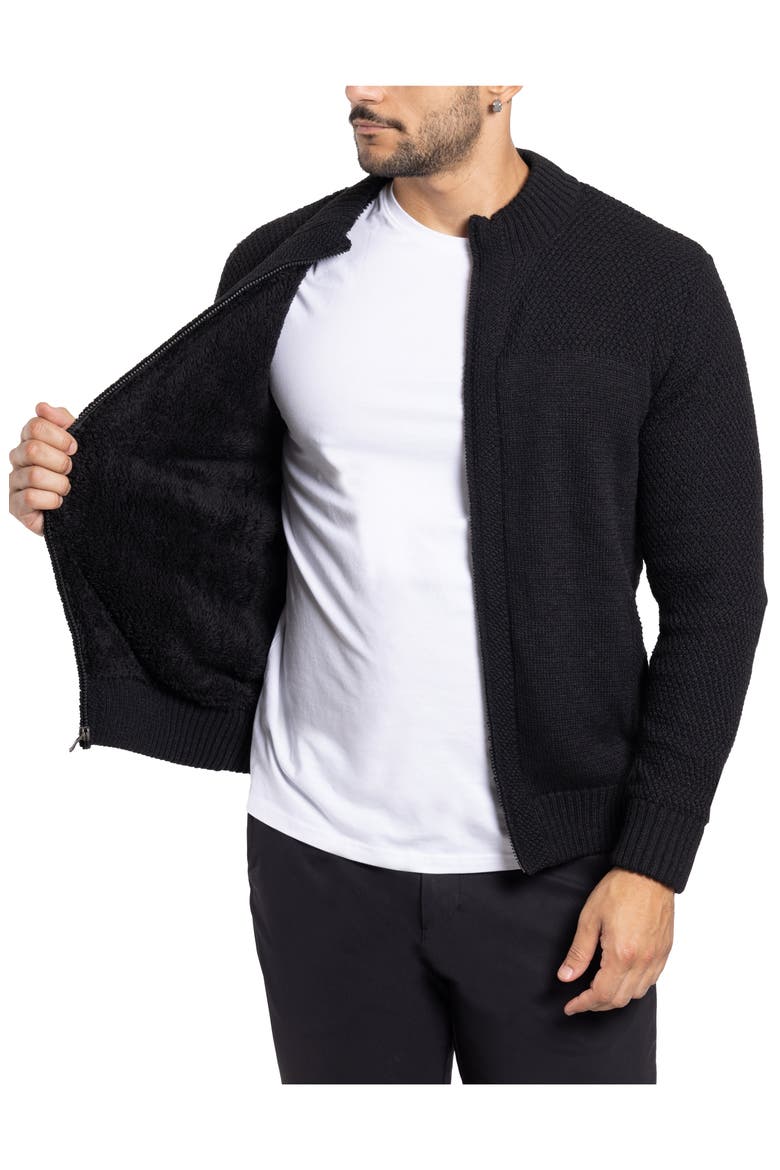 Full Zip Cardigan, Alternate, color, BLACK