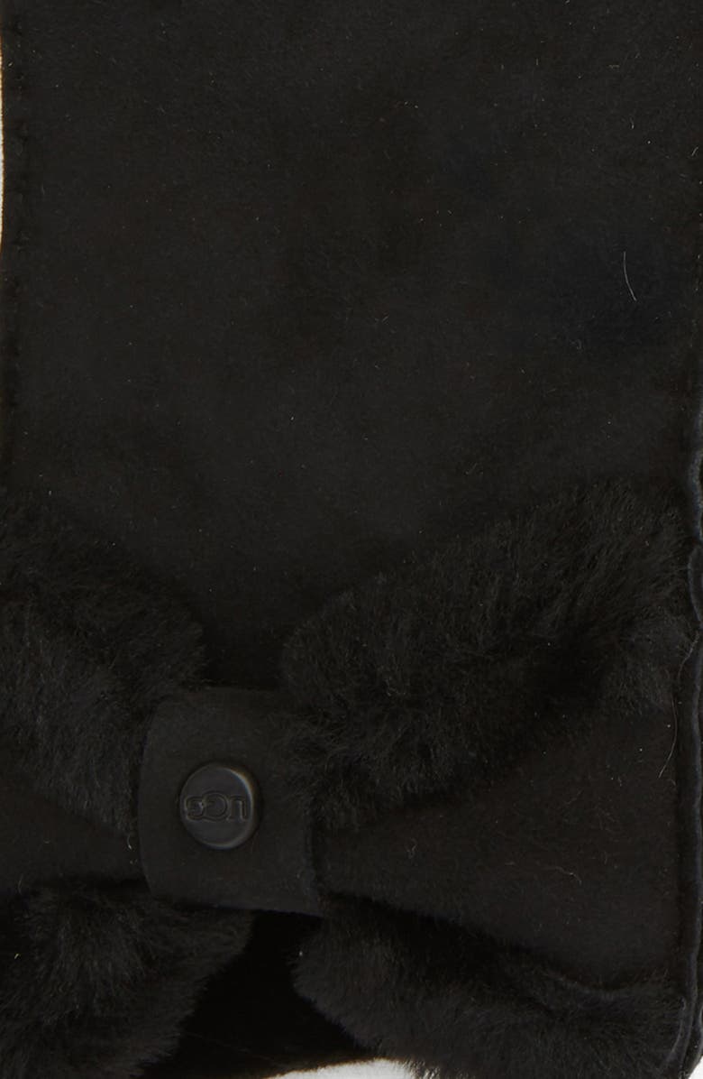 UGG<sup>®</sup> Bow Genuine Shearling Gloves, Alternate, color, 