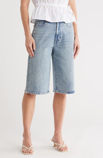 【DISCERNMENT】Tin Point Damage Bermuda Denim Habitual Bermuda Denim Shorts | Nordstromrack