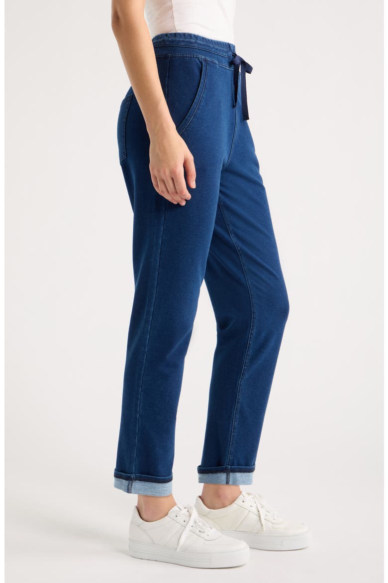 Drawstring Denim Joggers, Alternate, color, MEDIUM WASH