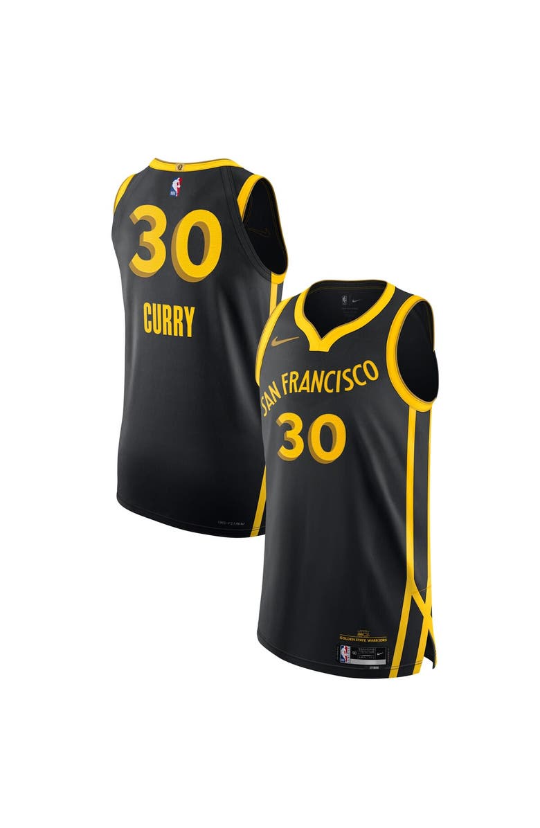 Nike Men's Nike Stephen Curry Black Golden State Warriors  Authentic Jersey - City Edition, Main, color, 