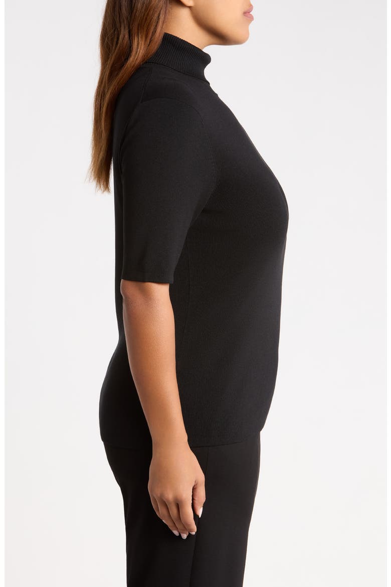 Short Sleeve Turtleneck Sweater, Alternate, color, ANNE BLACK