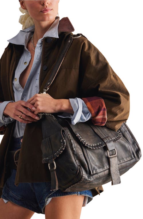 Free People We The Free Baby Leigh Leather Crossbody Bag In Black