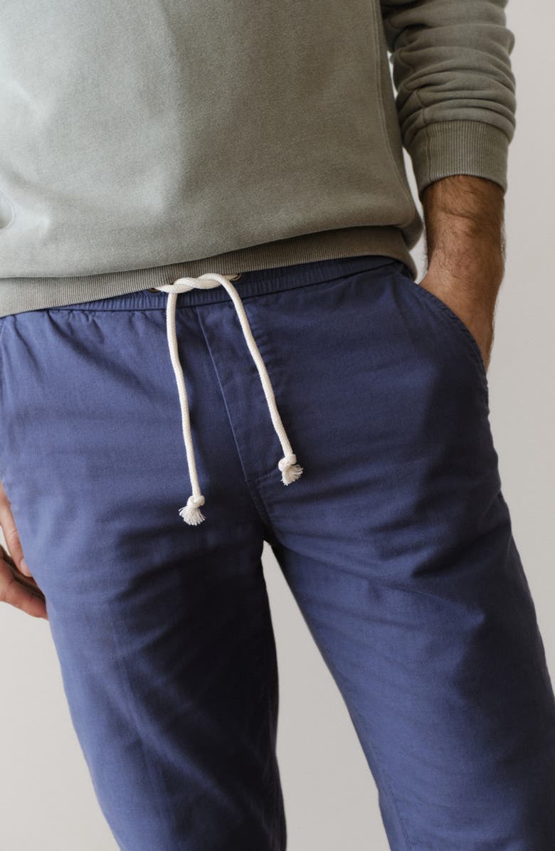 Marine Layer Saturday Slim Straight Leg Stretch Cotton Beach Pants, Alternate, color, French Blue