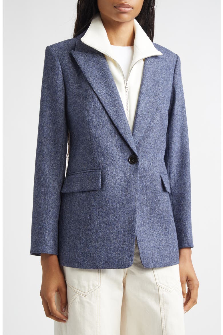 Vega Wool Dickey Jacket, Alternate, color, BLUE MELANGE