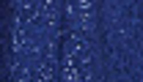 Sl Fashions Tea Length Sequin Lace Dress In Blue