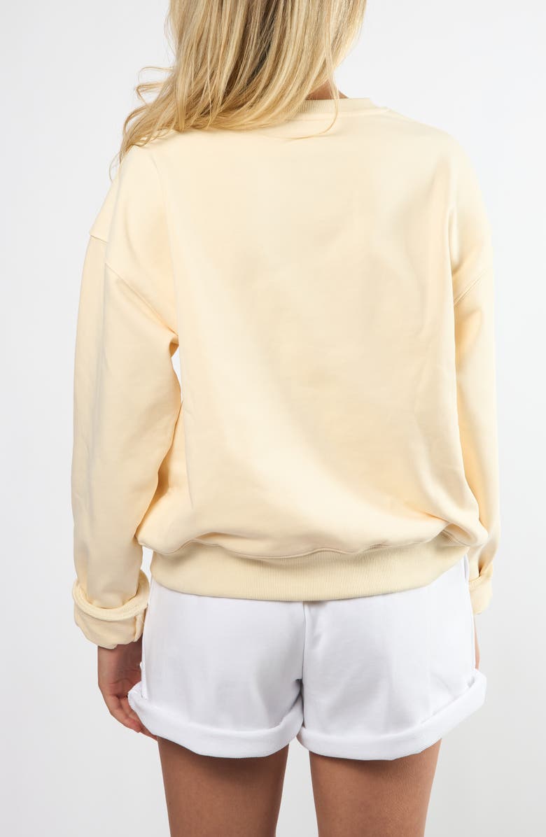 Viens Avec Moi The Apéro? Cotton Graphic Sweatshirt, Alternate, color, Cream