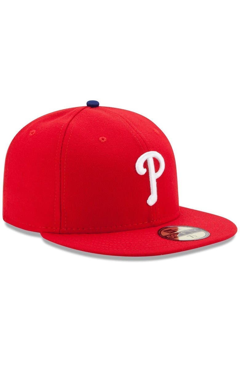 New Era Men's New Era Red Philadelphia Phillies Game Authentic Collection On-Field 59FIFTY Fitted Hat, Alternate, color, Red