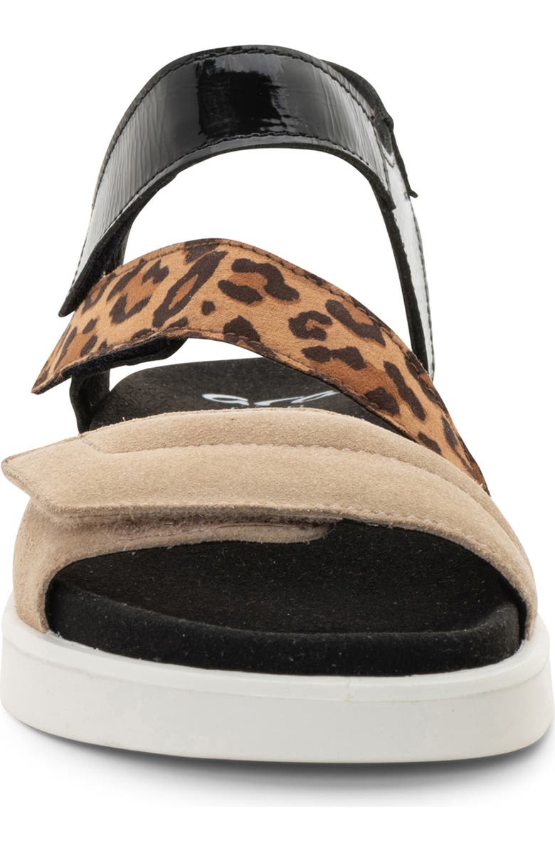 ara Marina Wedge Sandal, Alternate, color, Sand/ Nature/ Black