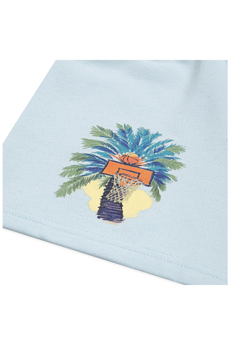 Kids' Flamingo Graphic T-Shirt & Knit Shorts Set, Alternate, color, G25GLACIER
