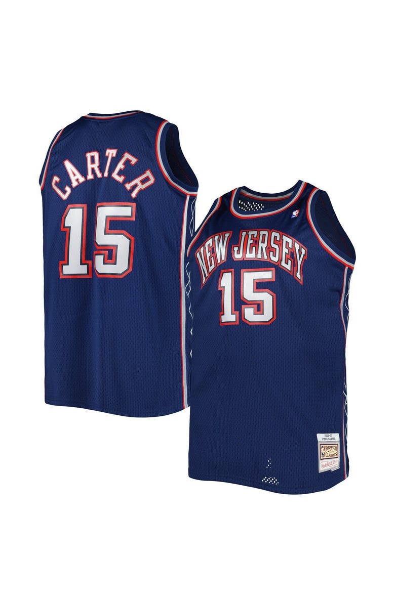 Mitchell & Ness Men's Mitchell & Ness Vince Carter Navy New Jersey Nets Big & Tall Hardwood Classics 2006/07 Swingman Jersey, Main, color, Navy