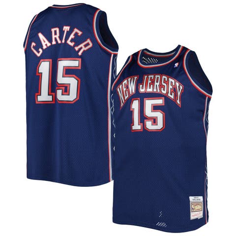 Men's Mitchell & Ness Vince Carter Navy New Jersey Nets Big & Tall Hardwood Classics 2006/07 Swingman Jersey