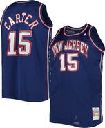 Mitchell & Ness Men's Mitchell & Ness Vince Carter Navy New Jersey Nets Big & Tall Hardwood Classics 2006/07 Swingman Jersey