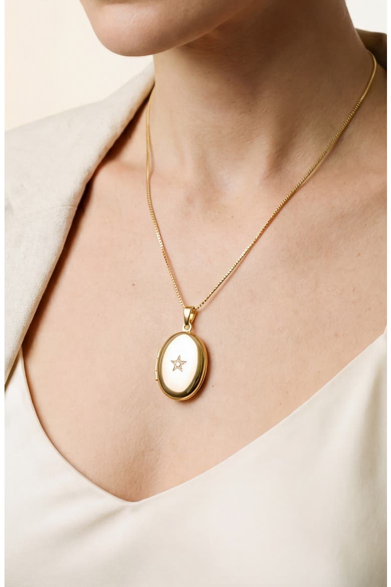 Oval Locket Pendant Necklace, Alternate, color, GOLD