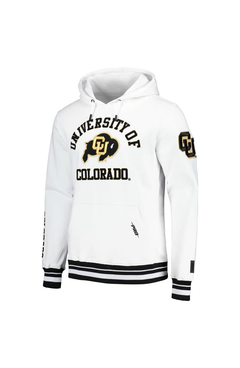 PRO STANDARD Men's Pro Standard White Colorado Buffaloes Classic Stacked Logo Pullover Hoodie, Alternate, color, 