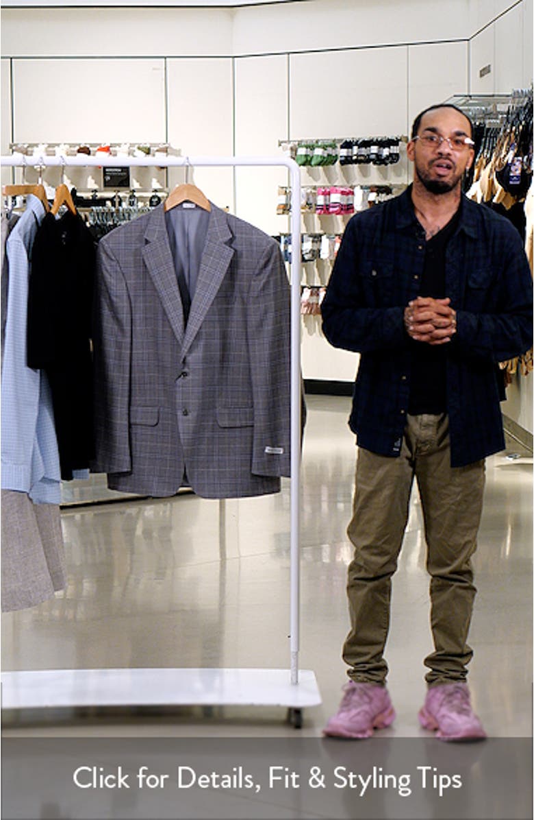 Flynn Classic Fit Plaid Wool Sport Coat, sales video thumbnail