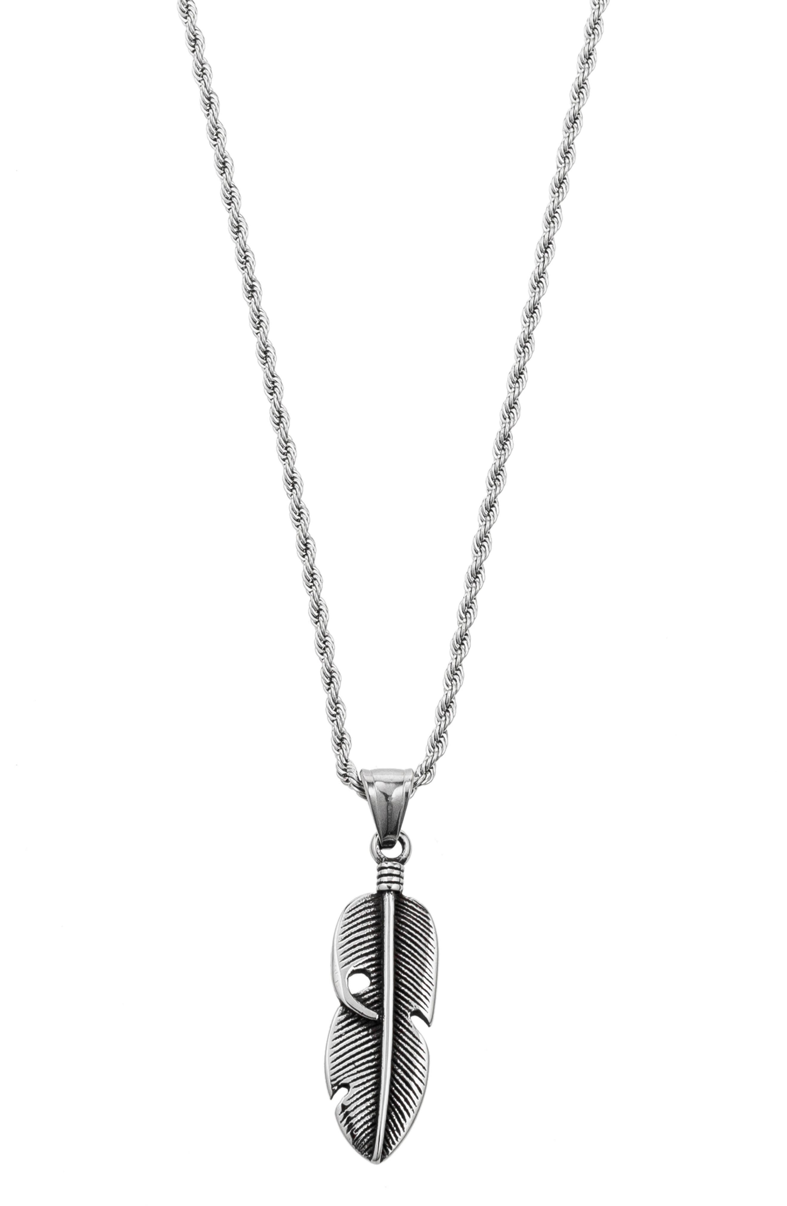 Easton Feather Pendant Necklace