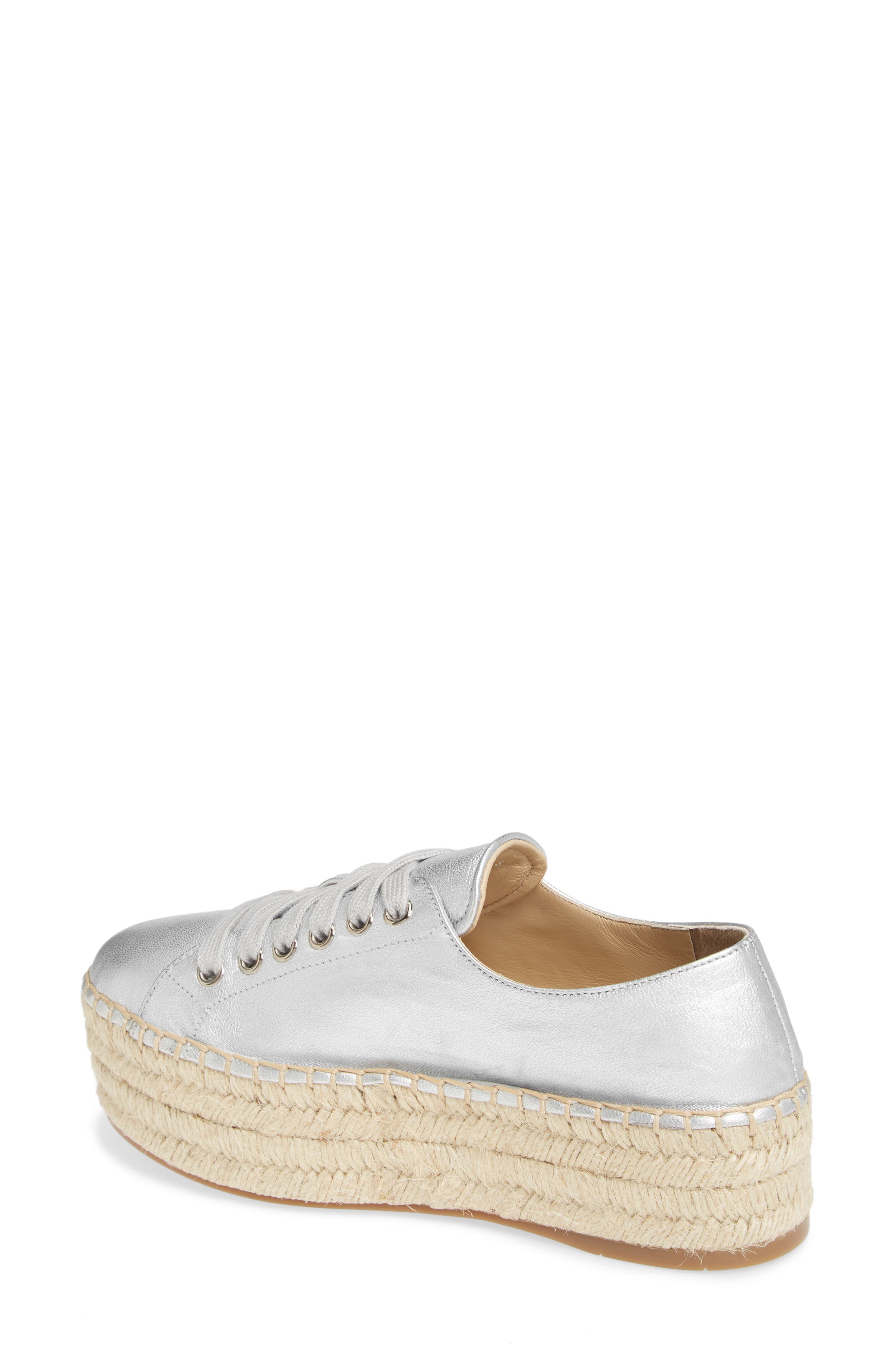 Prada Espadrille Platform Sneaker, Alternate, color, 