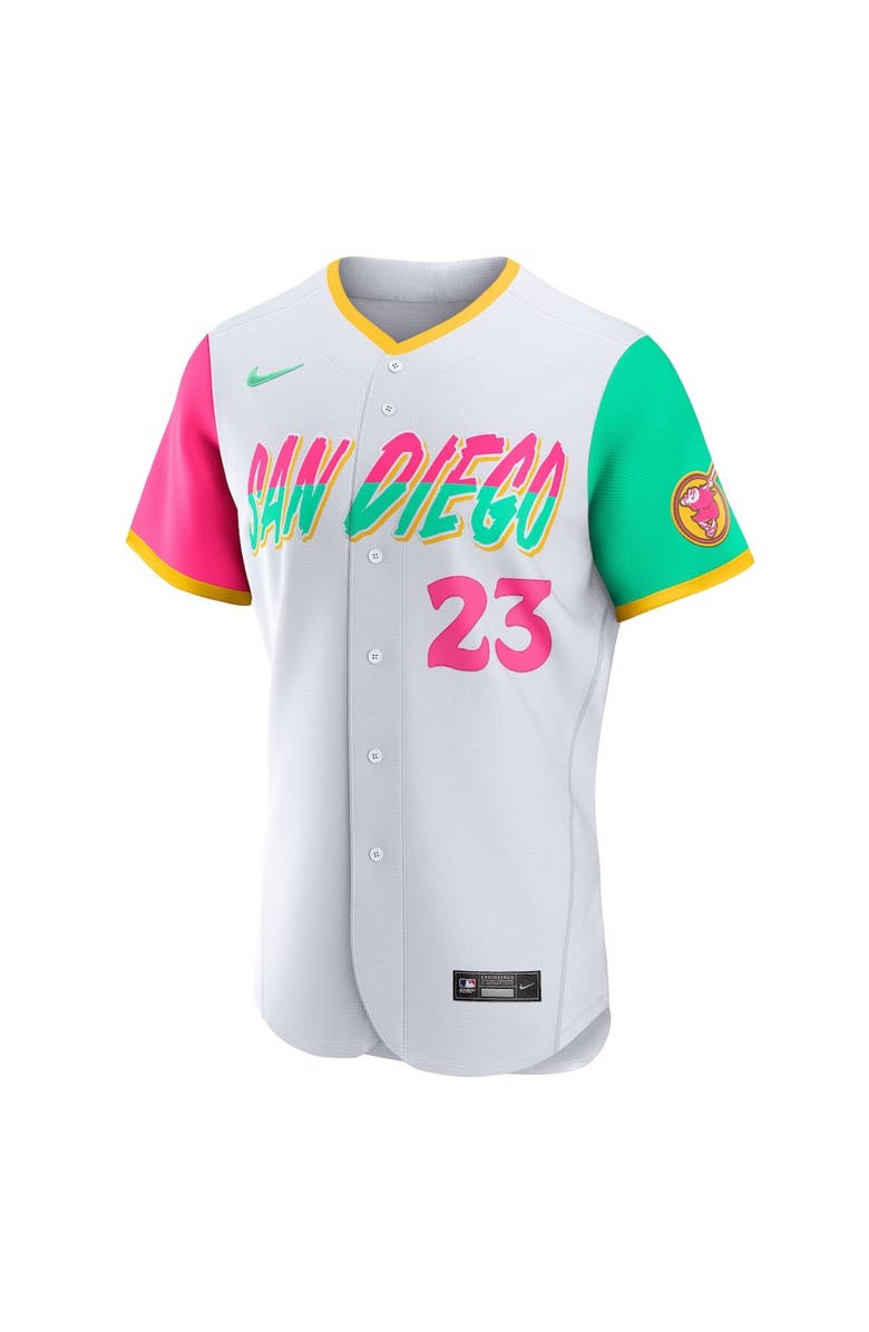 Nike Men's Nike Fernando Tatis Jr. White San Diego Padres 2022 City Connect Authentic Player Jersey, Alternate, color,