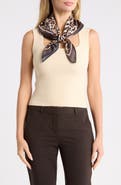 Vince Camuto Leopard Border Square Scarf