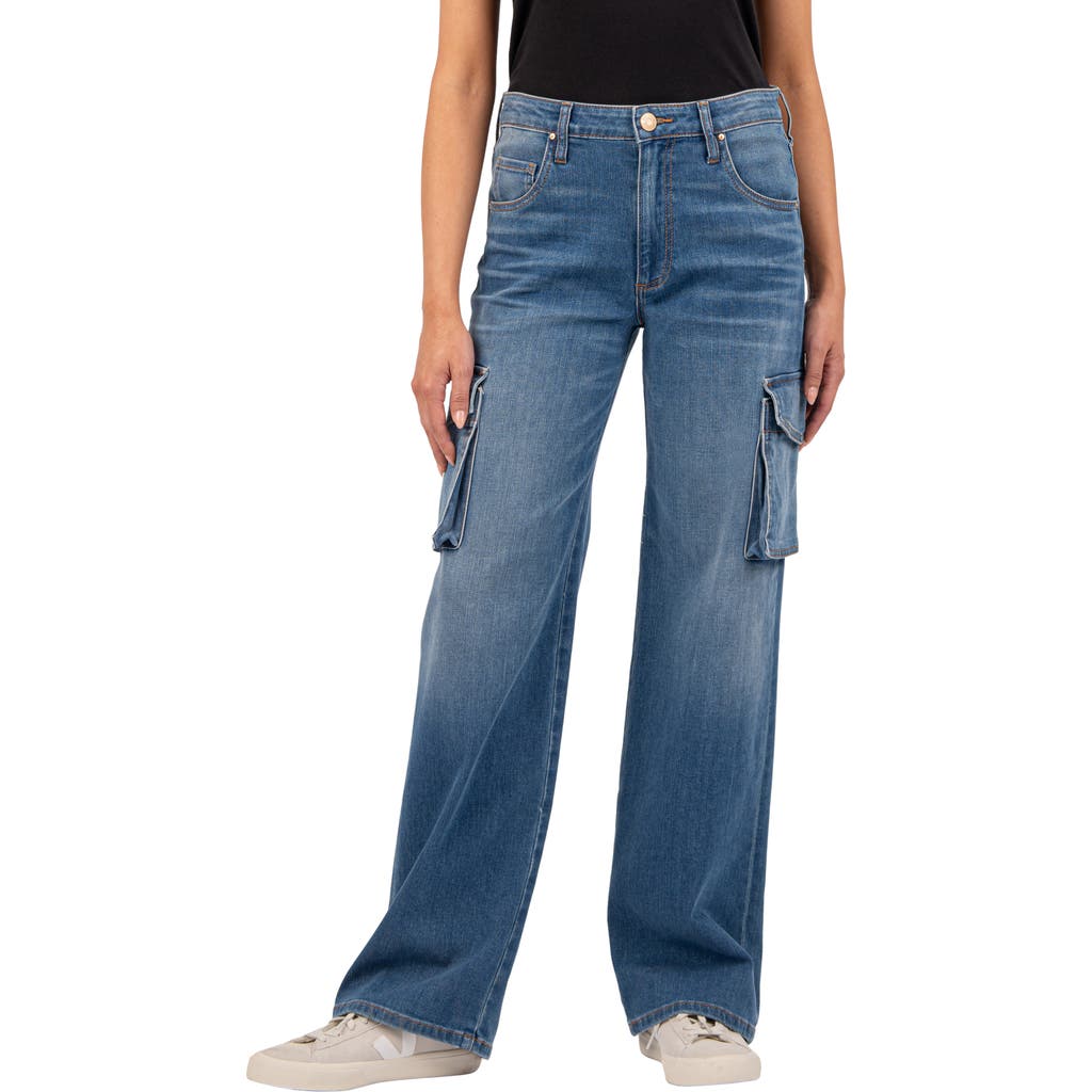 KUT FROM THE KLOTH KUT FROM THE KLOTH JODI FAB AB HIGH WAIST WIDE LEG CARGO JEANS