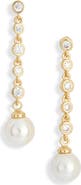 NORDSTROM RACK Cubic Zirconia & Faux Pearl Drop Earrings