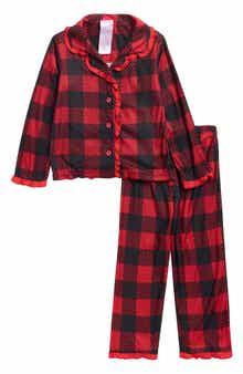 BABY STARTERS Kids' Matching Family Buffalo Plaid Long Sleeve Pajamas