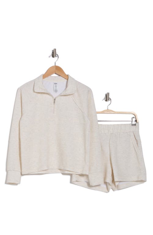 Rbx Scuba Quarter Zip Pullover & Shorts Set In White
