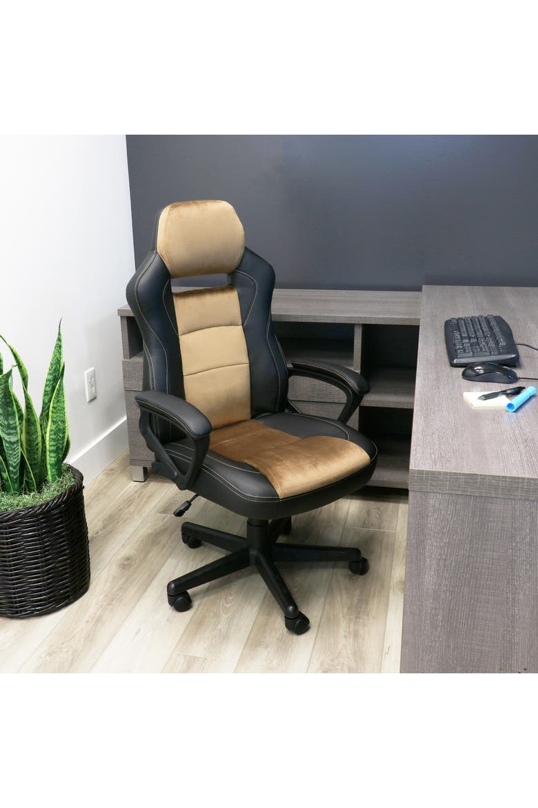 High Back Adjustable Office Chair, Alternate, color, Brown