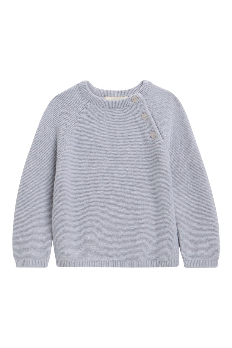 Kids' Bailey Heathered Organic Cotton Knit Sweater, Main, color, BLUE