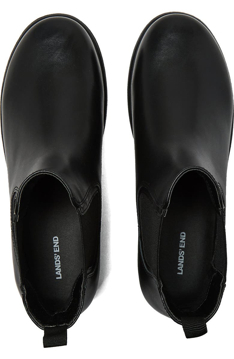 Lands' End Classic Leather Chelsea Boots, Alternate, color, Black Leather