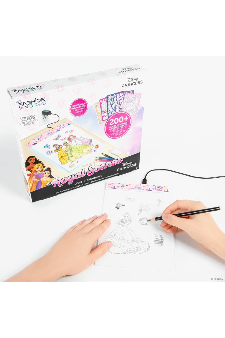 Light Up Sketch Pad, Disney Princess Royal Scenes, Design Art Kit, Alternate, color, Multicolored