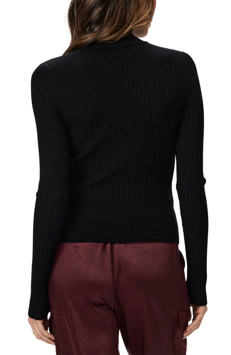 PAIGE Raisa Rib Turtleneck Sweater, Alternate, color, Black