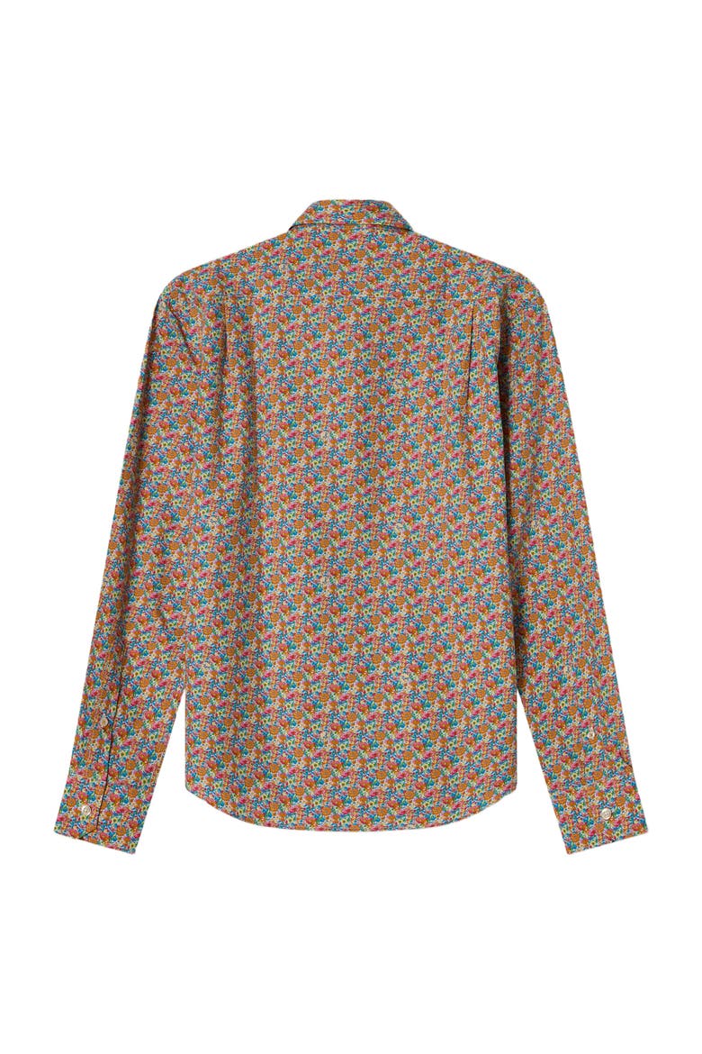 Reynolds Printed Floral Shirt, Alternate, color, Blue Multi