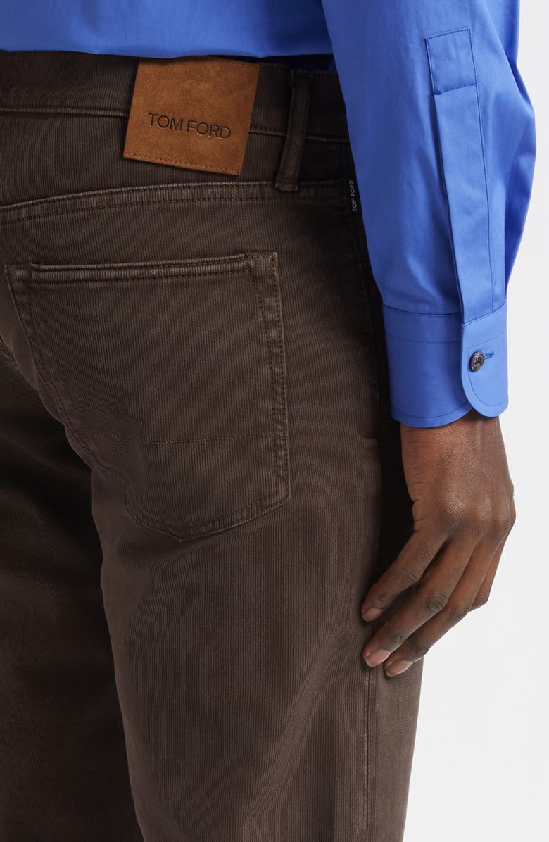 TOM FORD Western Corduroy Straight Leg Jeans, Alternate, color, Dark Chocolate