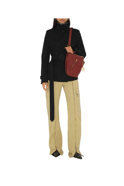 Shop Burberry Shield Twin Bag In Rust