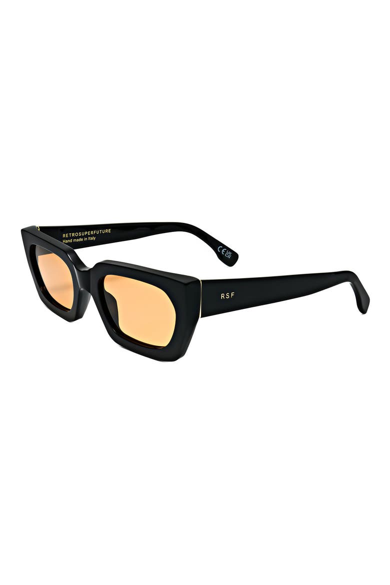 54mm Rectangle Sunglasses, Alternate, color, BLACK