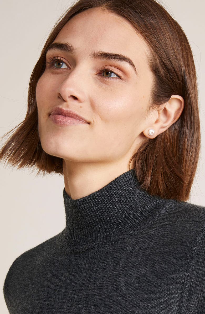 vineyard vines Mock Neck Long Sleeve Merino Wool Sweater Dress, Alternate, color,