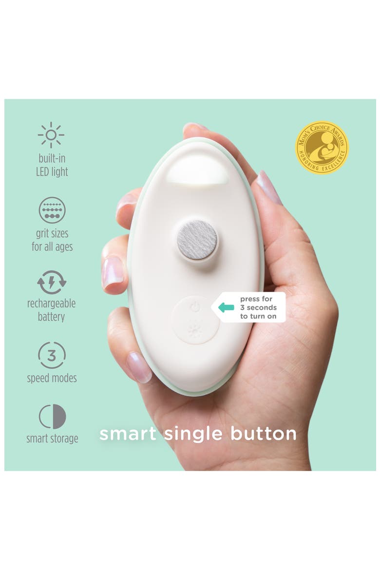 Rechargable Electric Baby Nail Trimmer, Alternate, color, WHITE