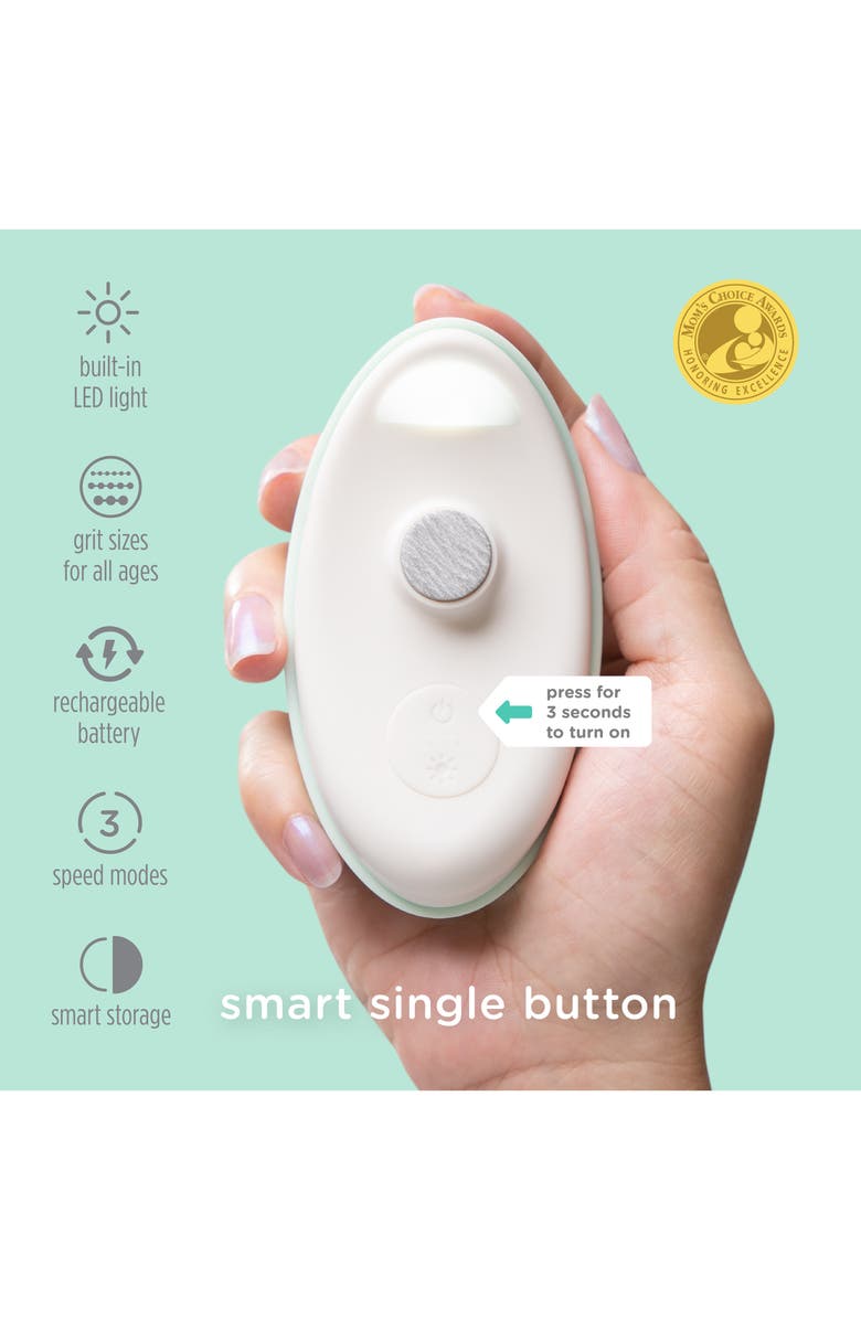 Olababy Rechargable Electric Baby Nail Trimmer, Alternate, color, White