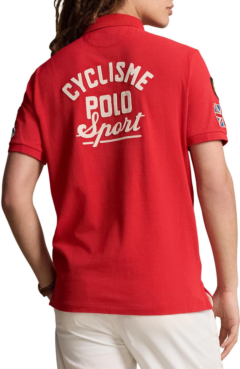 Polo Ralph Lauren Bicycle Embellished Cotton Graphic Polo, Alternate, color, 